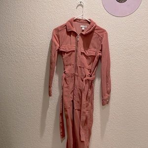 TopShop Dusty Pink Corduroy Jumpsuit